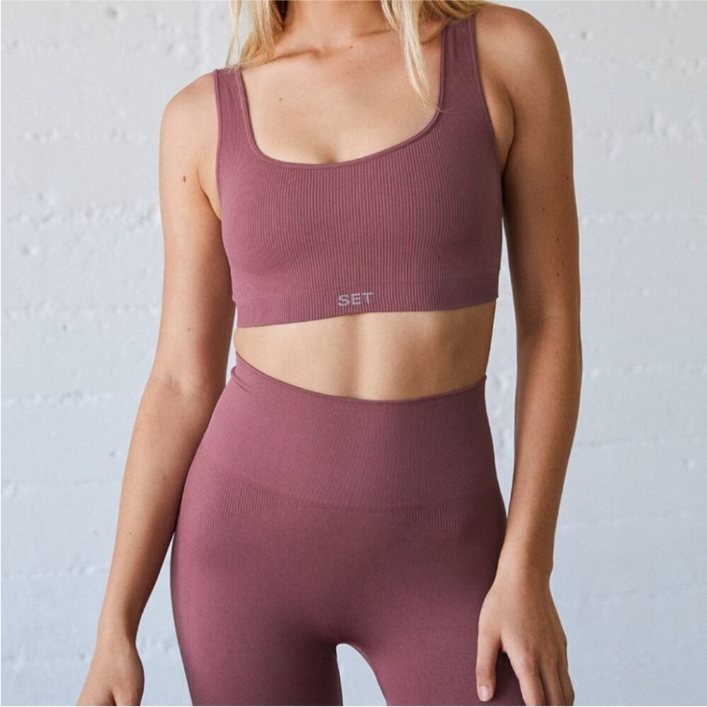 SET Active Sculptflex Box Cut Bra & Leggings - Canyon
